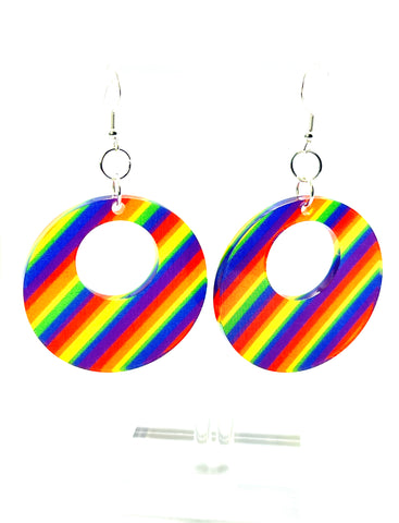 Rainbow Circle Hoops