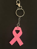 Pink Ribbon Keychains