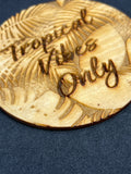 Tropical Vibes Wooden Coasters Set