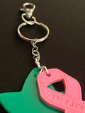 AKA Breast Cancer Keychain