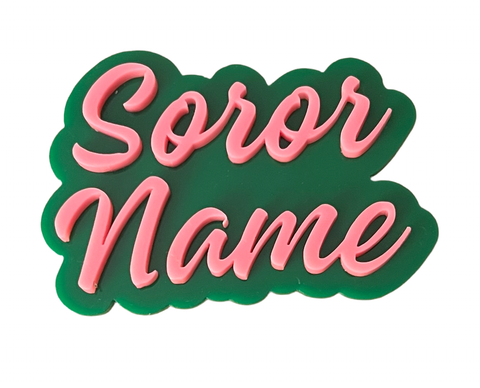 Pink & Green AKA Bubble Name Badge