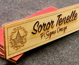 AKA Custom Wooden Greek Organization Name Badge