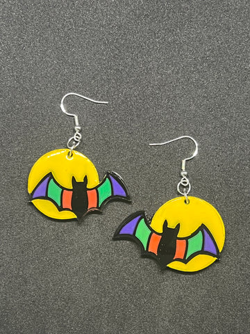 Moon Bat Earrings