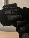 An African Elegy Poem - Tabletop Piece