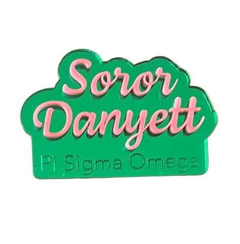 Mirrored Acrylic AKA Name Badge