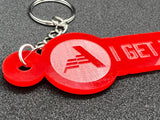 I Get Things Done - Red Keychain