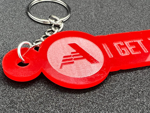 I Get Things Done - Red Keychain