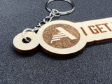 I Get Things Done - Wooden Keychain