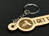I Get Things Done - Wooden Keychain
